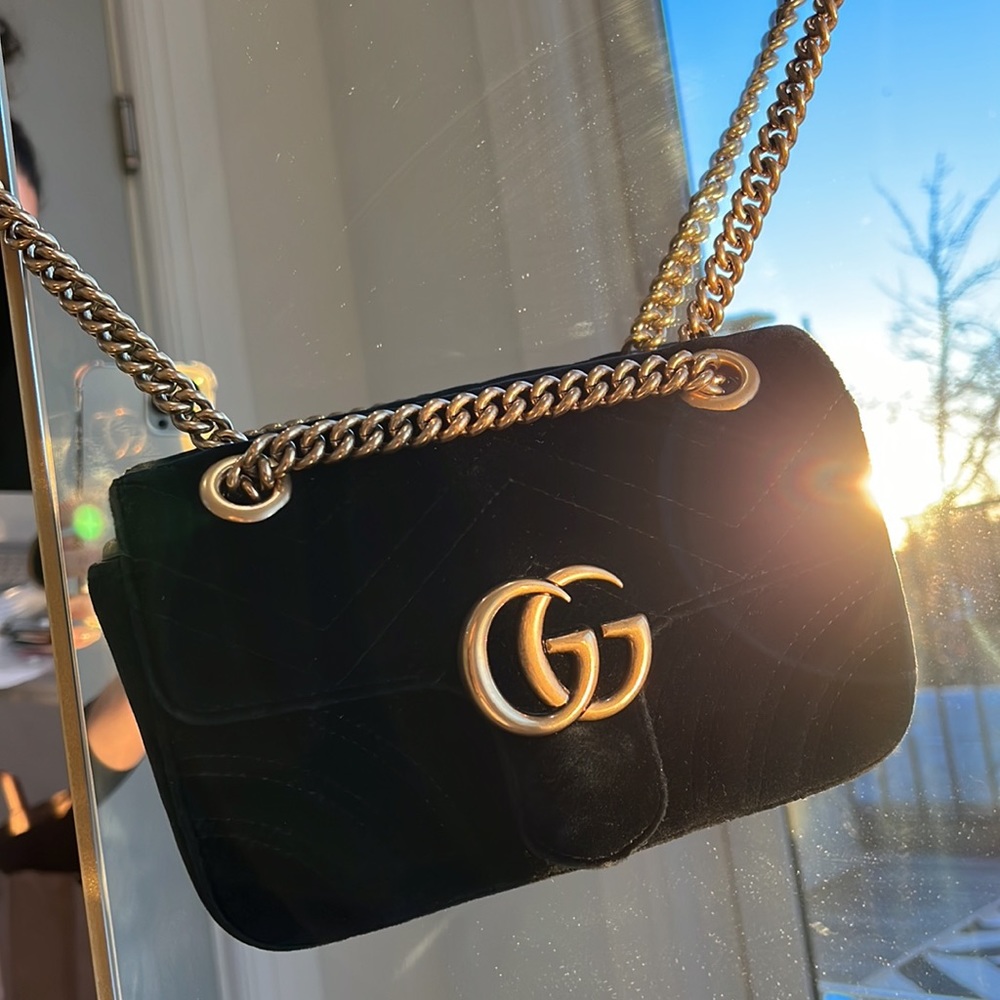 Velvet Gucci Mormont bag
